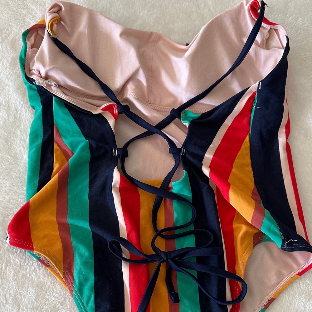 Aerie Colorful Striped one piece Swimsuit - Picture 4 of 7